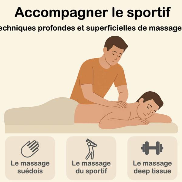 Accompagner le sportif par des techniques profondes et superficielles de massage bien-être