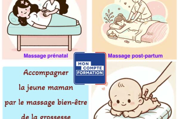 Accompagner la jeune maman par le massage bien-être de la grossesse au post-partum - Formation certifiante CPF